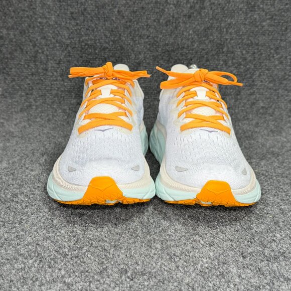 Hoka Clifton 8 Running Shoes Women's 9.5 Blanc De Blanc Athletic Run Training - Picture 2 of 13